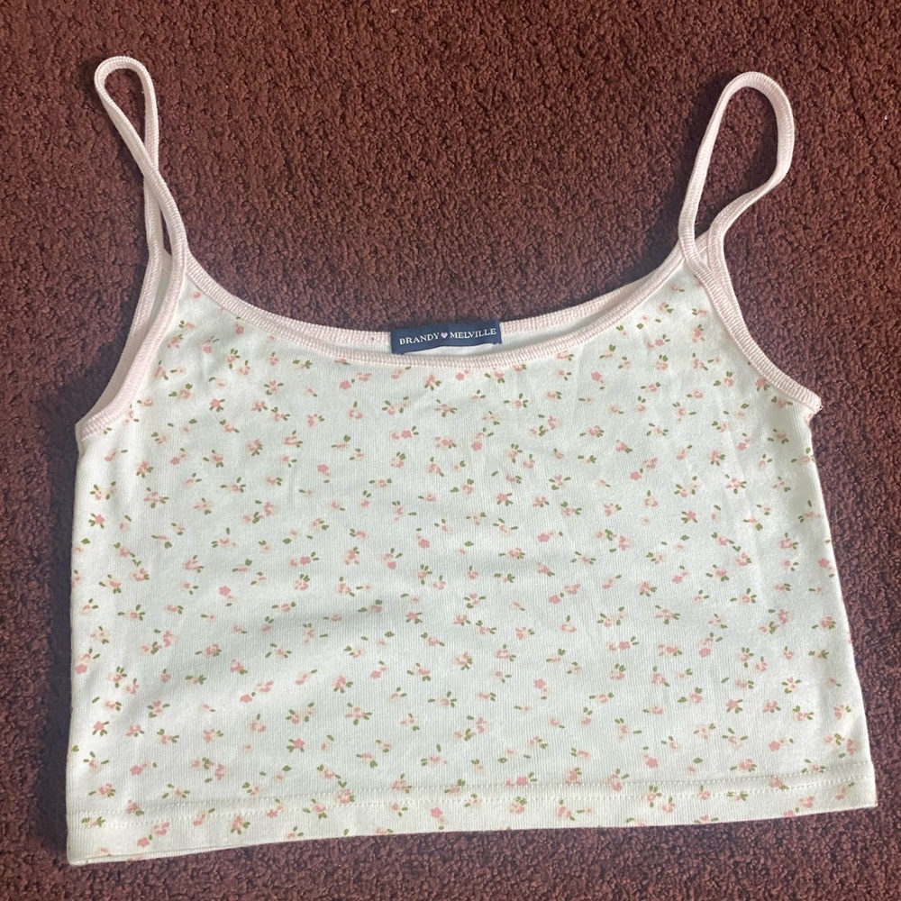 brandy melville floral tank